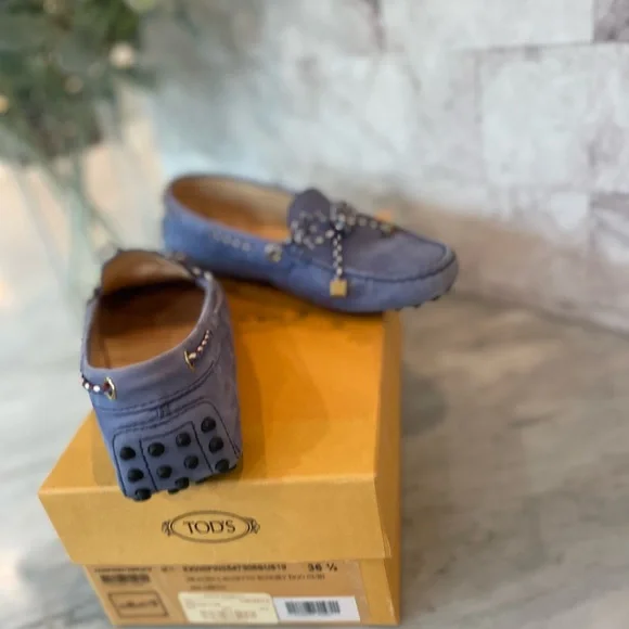 🌿authentic Tods 595 lacerto loafers 6.5 w box - Picture 1 of 9